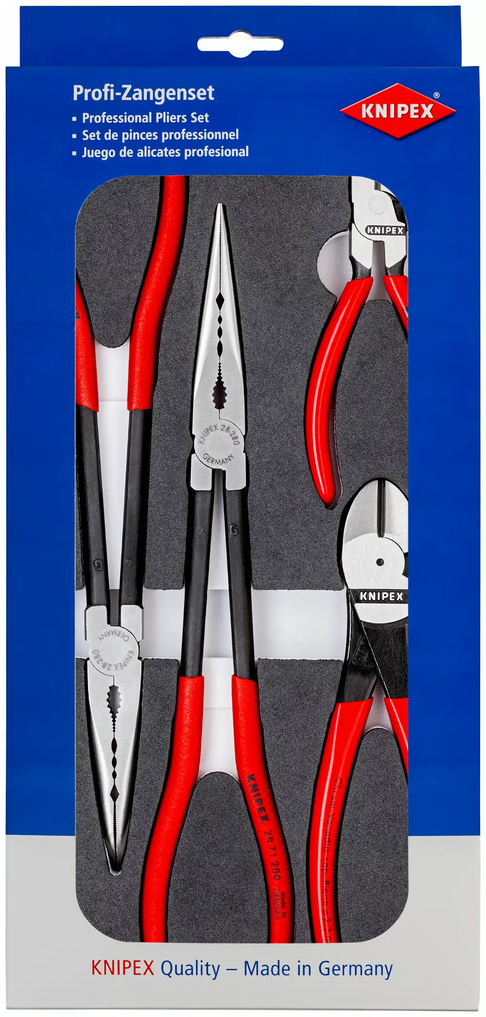 KNIPEX 00 20 01 V16 originální balení Originální balení sady kleští KNIPEX 00 20 01 V16