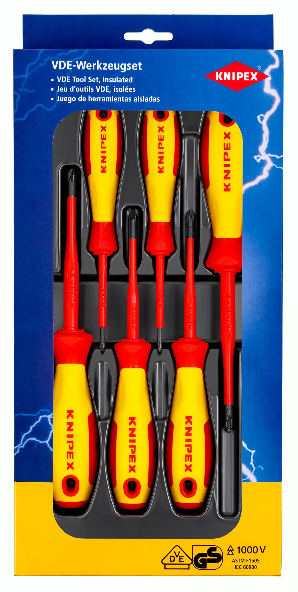 Sada VDE šroubováků KNIPEX, 6 ks - 002012V03