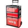 Vozík na nářadí 3 sekce, 2 zásuvky, nosnost 45kg - YT-09102