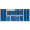 Kvalitní PROFI BLUE dílenský nábytek - 4535 x 2000 x 495 mm - MTGS1300A1