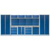 Kvalitní PROFI BLUE dílenský nábytek - 4535 x 2000 x 495 mm - MTGS1300A2