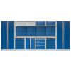 Kvalitní PROFI BLUE dílenský nábytek - 4535 x 2000 x 495 mm - MTGS1300AH