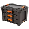 Vodotěsný plastový box na nářadí Tactix LOAD UP, 3 zásuvky - TC320423