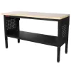 Výškově nastavitelný dílenský stůl s dřevěnou deskou, 152 cm - TSP6024