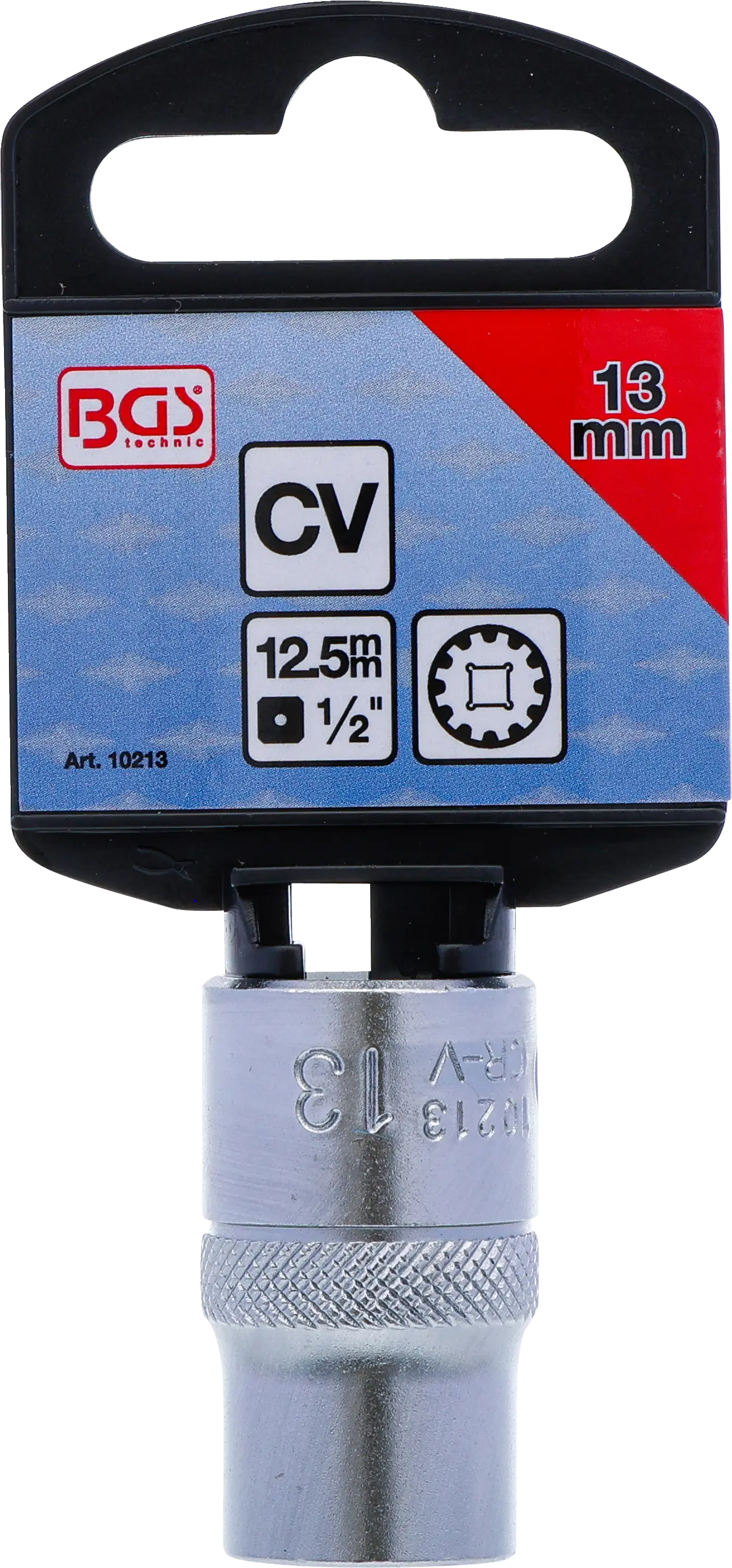 Balení nástrčné hlavice 1/2, 13 mm Gearlock BGS - B10213 Balení nástrčné hlavice Gearlock 13 mm BGS