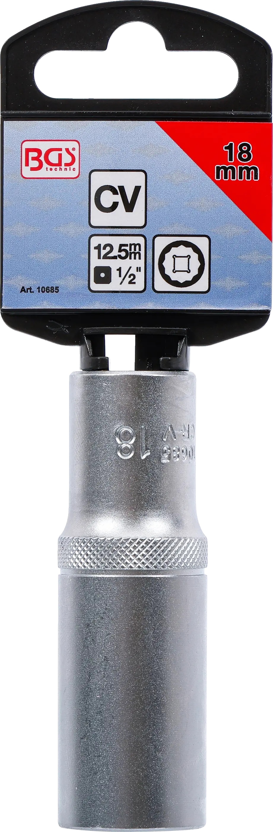 BGS nástrčná hlavice balení Balení nástrčné hlavice BGS 18 mm