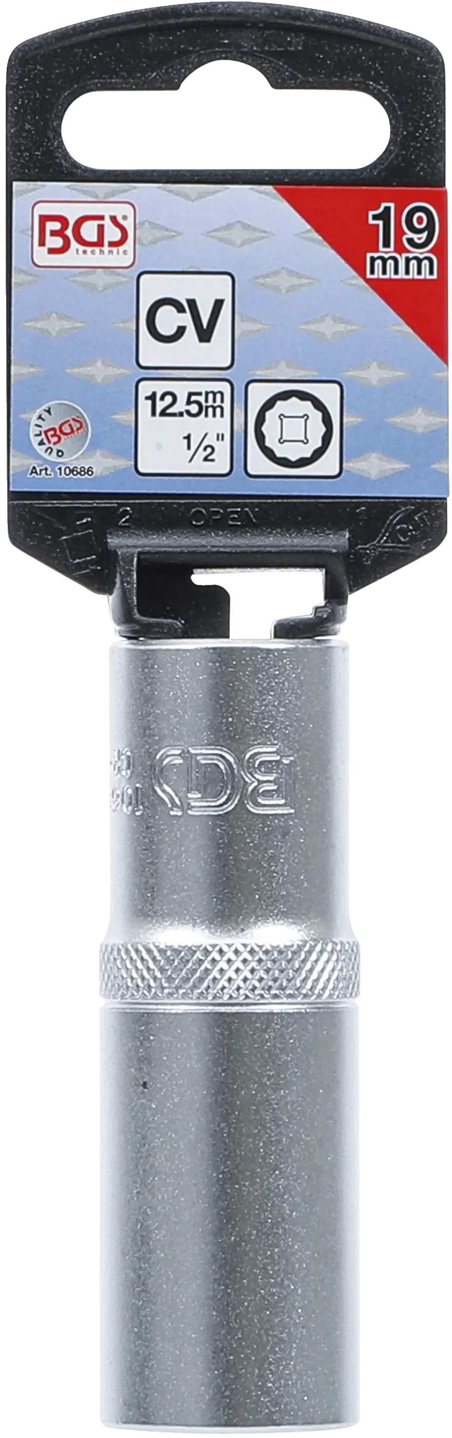 BGS nástrčná hlavice balení Balení nástrčné hlavice BGS 19 mm