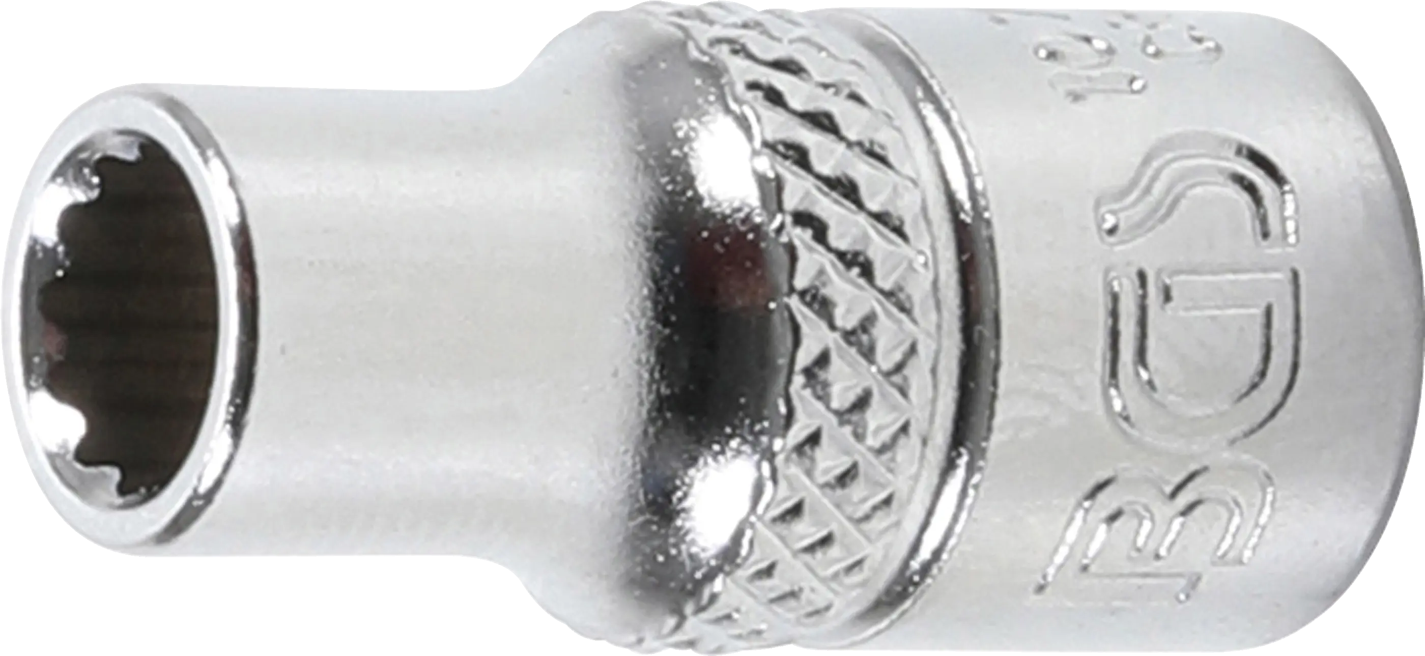 Detail nástrčné hlavice BGS 5,5 mm Detail dvanáctihranného profilu nástrčné hlavice BGS 5,5 mm