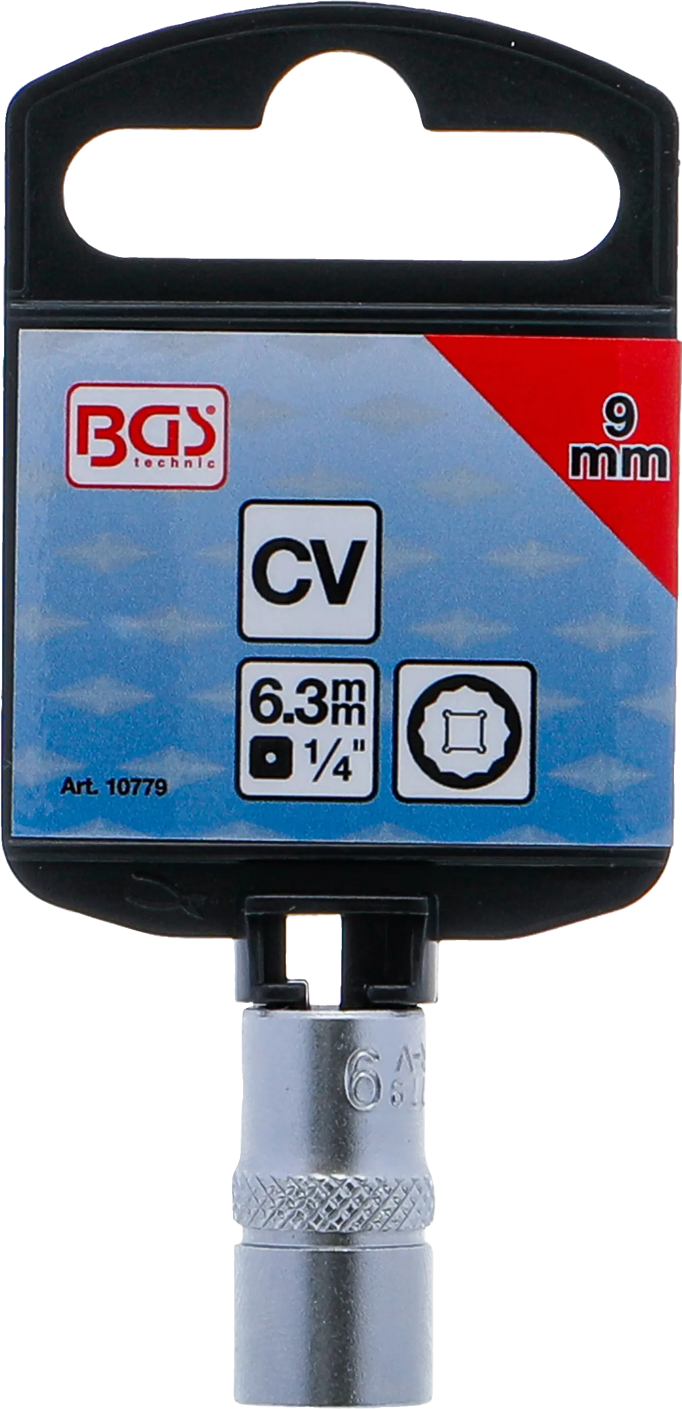Nástrčná hlavice BGS 9 mm Matně chromovaná nástrčná hlavice BGS 9 mm