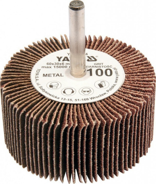 Levně Kotouč lamelový radiální 60x30 P-100 s hřídelí 6 mm - YT-83364