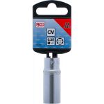 Nástrčná hlavice BGS 1/4, 14 mm prodloužená v závěsném obalu s označením rozměrů – B10514