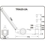 Pneumatický pojízdný zvedák PROFI 25t/10t - TRA25-2A