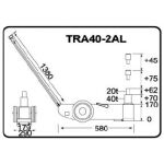 Rozměry pneumatického zvedáku - TRA40-2AL