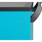 Boční detail dílenského vozíku Hazet 176N s držadlem a odolnou pracovní deskou - HA264810