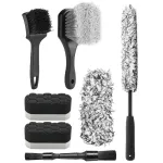 7dílná sada kartáčů a pomůcek pro detailing automobilových kol - FTC-WDK002