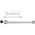 Oboustranný očkový klíč TORX®  609 - E10xE12 Hazet (HA024650)