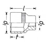 Kovaný vnitřní nástrčný klíč 1/2