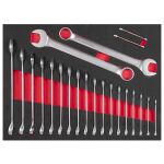 Očkoploché klíče v pěnové výplni dílenského vozíku - AH0778