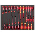 Sada šroubováků v pěnové výplni dílenského vozíku - AH0710