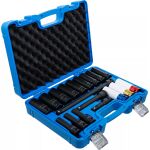 Otevřený kufr s 18dílnou sadou silových nástrčných hlavic BGS 10–24 mm – B5202