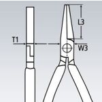 Rovné ploché kleště 160 mm Knipex - 2002160