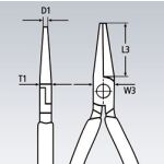 Rovné kulaté kleště 140 mm Knipex - 2205140