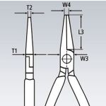 Půlkulaté kleště s břity 160 mm  - 2501160