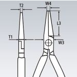 Půlkulaté kleště s břity 200 mm  - 2612200T