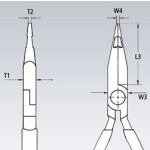 Kleště s půlkulatými čelistmi a středovým břitem 160 mm  - 2701160