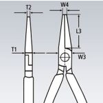 Zahnuté ploché kleště 135 mm Knipex pro nastavování - 3231135