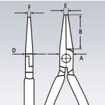 Přesné rovné ploché kleště na elektroniku 135 mm  - 3412130