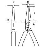Rovné půlkulaté kleště 115 mm Knipex pro elektroniku - 3522115