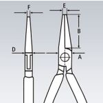 Rovné půlkulaté kleště 115 mm Knipex pro elektroniku - 3522115