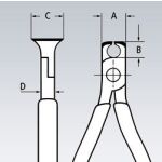 Čelní štípací kleště pro mechaniky chromované potaženo plastem 130 mm - 6903130