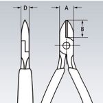 Boční štípací kleště pro elektroniku brunýrované 125 mm  - 7522125