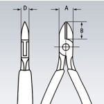 Boční štípací kleště pro elektroniku potaženo plastem 115 mm  - 7711115