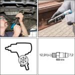 Pneumatický jehlový oklepávač (odrezovač) 9035-5 HAZET - HA132355