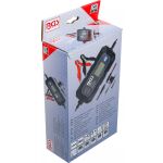 Balení digitální nabíječky BGS s popisem funkcí a podporovaných baterií – B63506