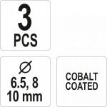 Sada vrtáků na bodové sváry 3 ks - YT-28921
