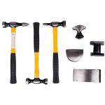 Sada klempířských kladiv, 3 kladiva a 4 babky - HT211301