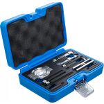 Kompletní sada BGS dělicích přípravků uložená v modrém plastovém kufříku – B74569