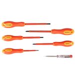 Elektrikářské šroubováky VDE, 6 ks - HT244106