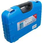 Zavřený plastový kufr s etiketou a popisem obsahu stahovací sady – B7760