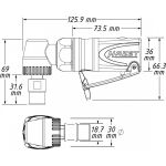 Stopková minibruska, zahnutá - HA227105