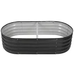 Oválný vyvýšený záhon z lakované pozinkované oceli 1200 × 600 × 300 mm – AH000200