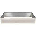Obdélníkový vyvýšený záhon z pozinkované oceli 1800 × 900 × 300 mm – AHProfi