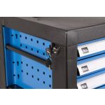 Modrá přenosná skříňka s uzamykatelnými zásuvkami -  AH010003