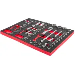 Profesionální gola sada 1/2”, 3/8” a 1/4” ve výplni, 62 ks - AH0262-1