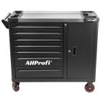 Černý dílenský vozík s nářadím a velkou pracovní plochou - AH0778