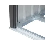 Detail konstrukce kovového přístřešku na dřevo - AH101500
